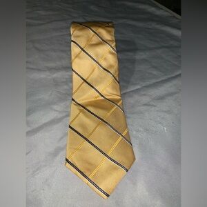 Express Gold Tie with Black‎ and Blue Accents
